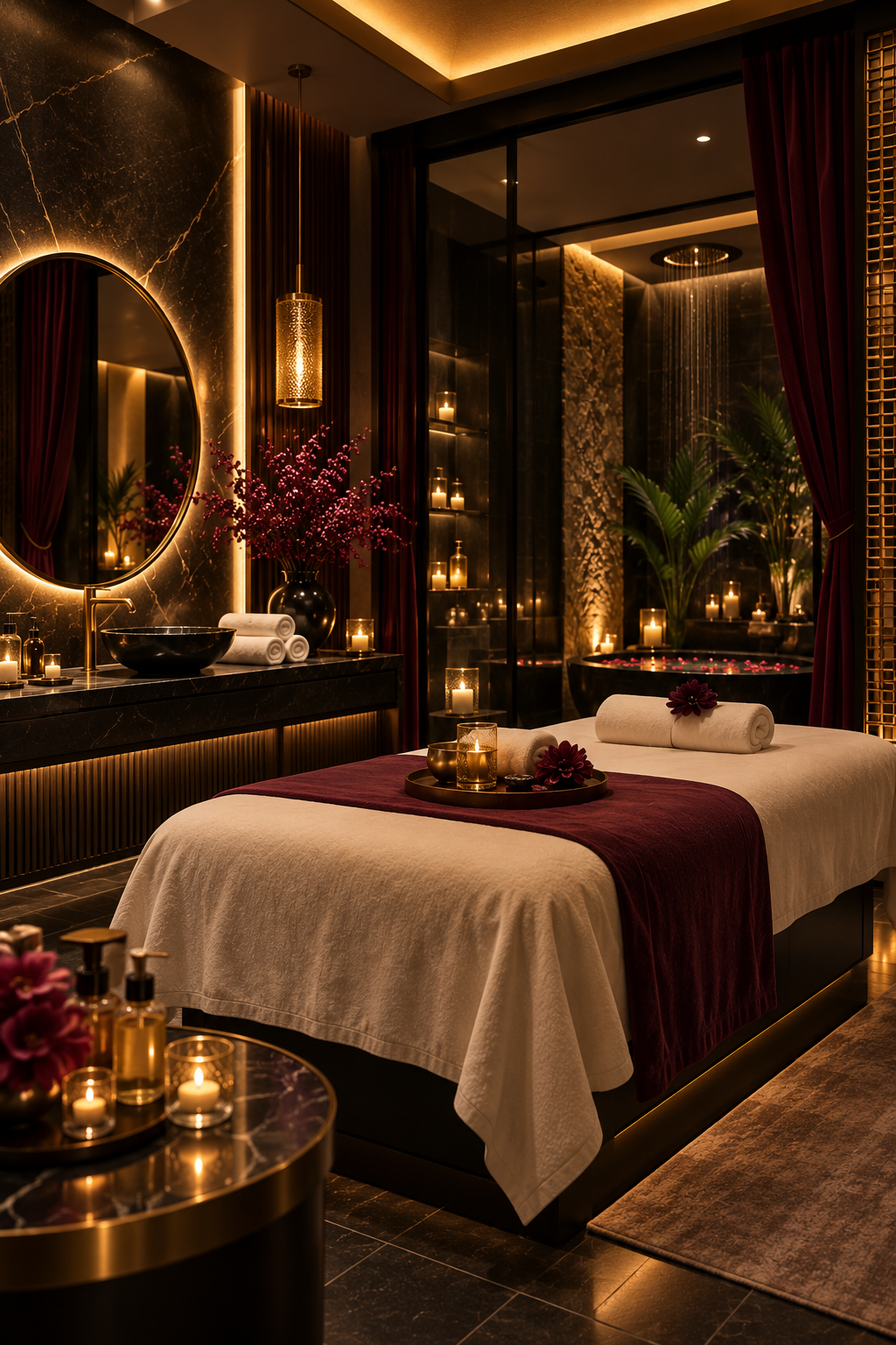 A relaxing massage ritual